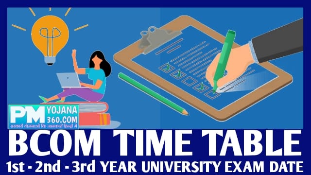 Bcom time table 2022 1st 2nd 3rd year University Exam Schedule
