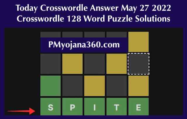 Today Crosswordle Answer May 27 2022 Crosswordle 128 Word Puzzle Solutions