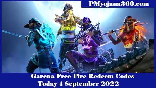Garena Free Fire Redeem Codes Today 4 September 2022