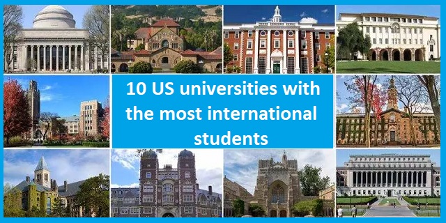 10 US universities with the most international students